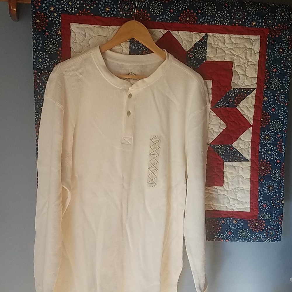 Men's Long Sleeve Waffle Henley Shirt